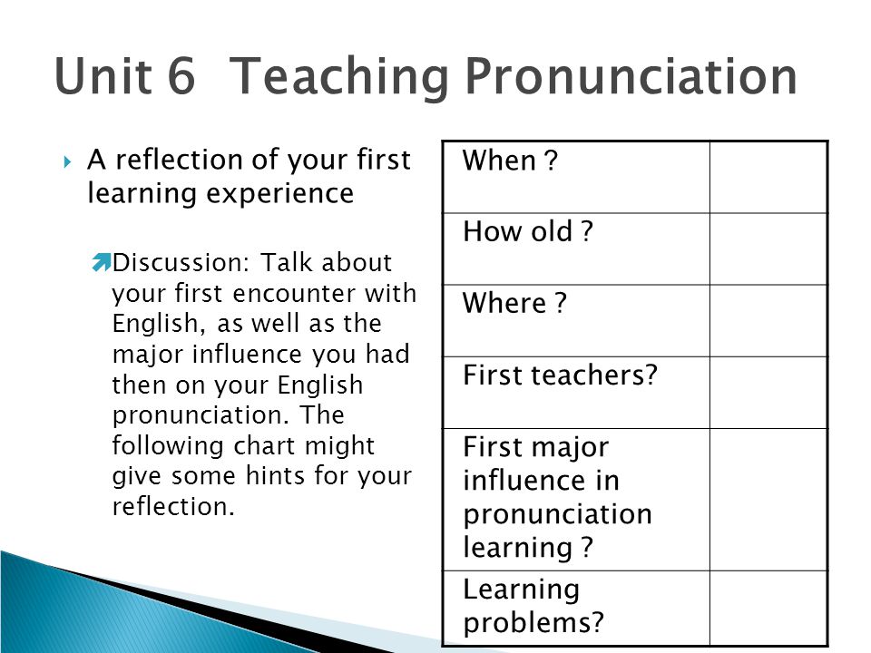 The Hows and Whys of Teaching Pronunciation